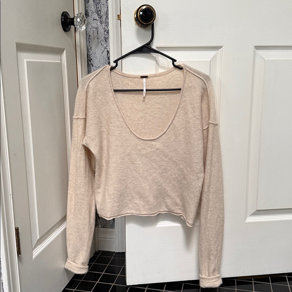 Free People Forever Cashmere V-Neck Sweater, size Small